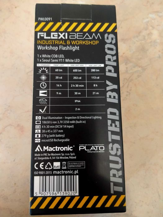 Latarka wielofunkcyjna Mactronic Flexibeam LED PWL0091