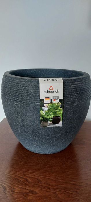 Donica Scheurich Lineo Schwarz Granit 30 do wnętrz i ogrodów