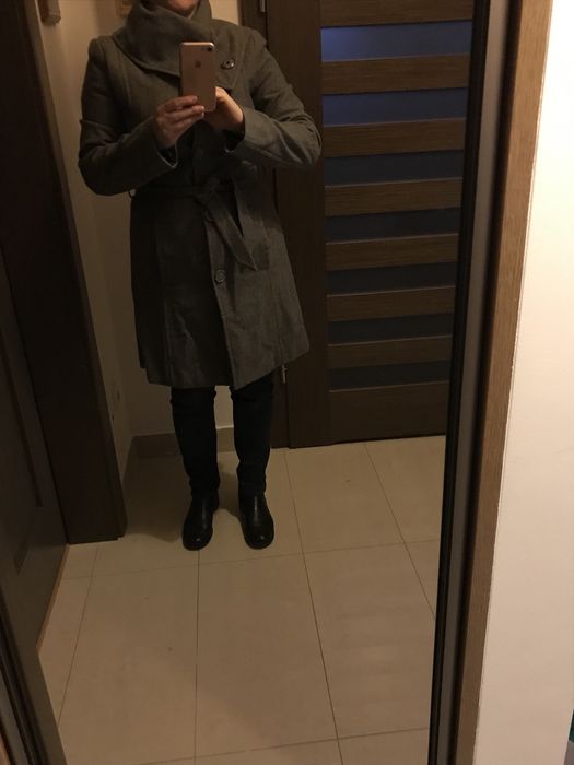 SISLEY Płaszcz szary