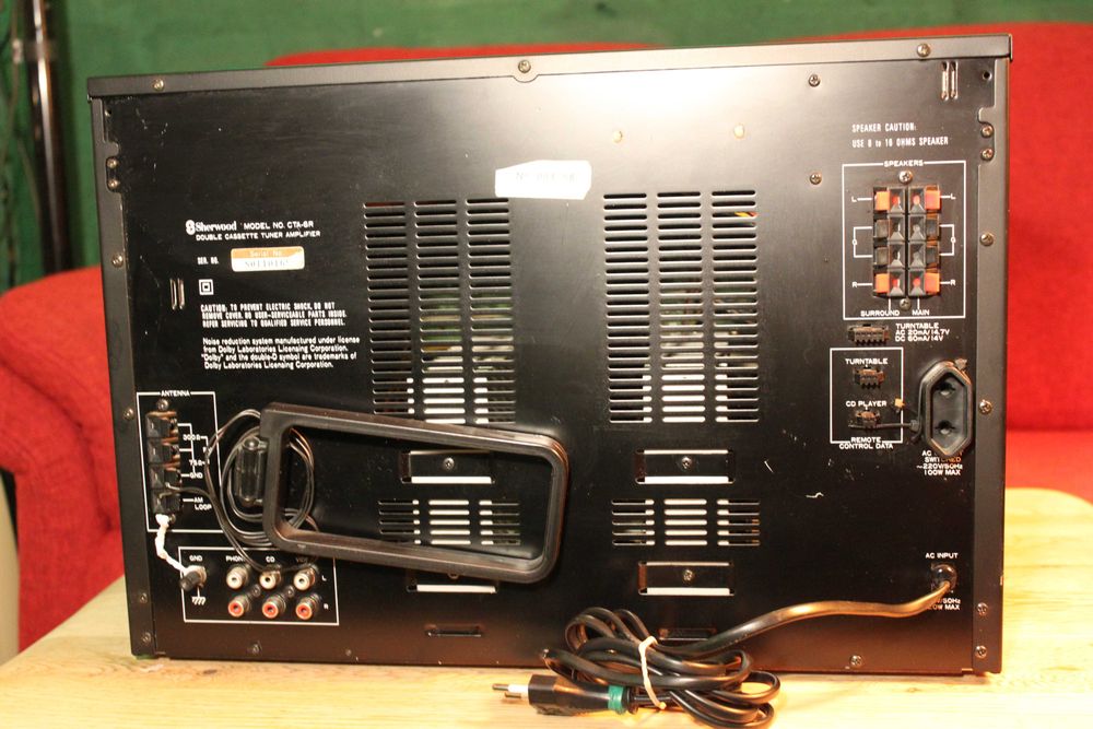 Sherwood CTA-6 R Double Cassette Tuner Amplifier Tested Working