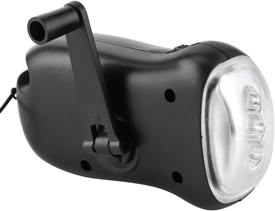 FOTABPYTI Latarka solarna z dynamo, zasilana energią słoneczną