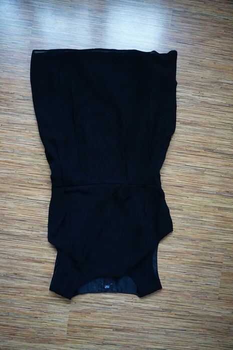 F&F Elegancka Sukienka Mała Czarna Szyfon 14/42/XL jak nowa