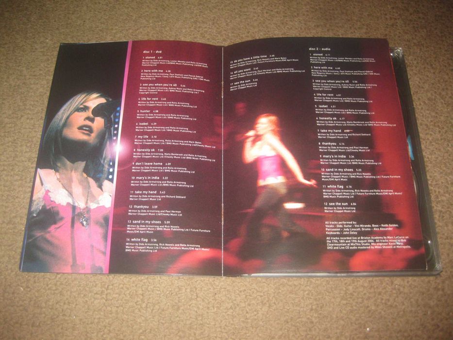Dido "Live at Brixton Academy" Edição Especial com DVD+CD em Digipack!