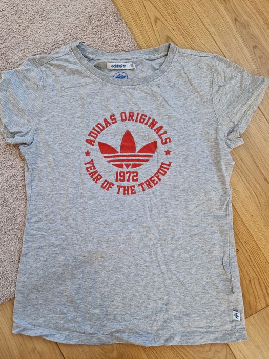 Bluzka Adidas Tshirt S 36 szary Streetwear