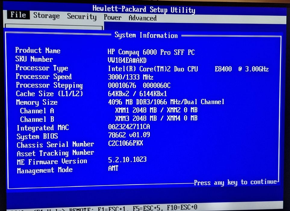 HP Compaq 6000 Pro SFF PC