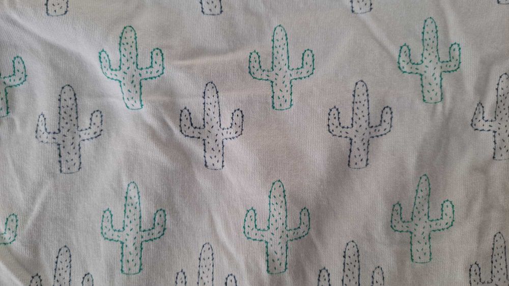 Babygrow curto com motivos de cactos