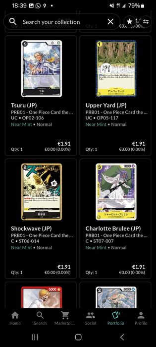 Cartas em japonês da expansão The Best de One Piece