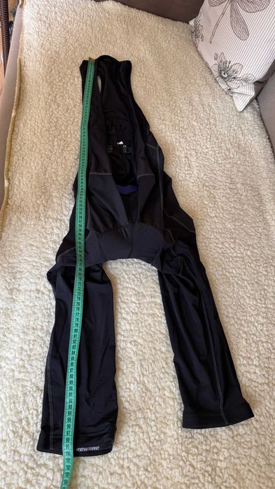 Męskie spodenki rowerowe z szelkami, kolarskie, bibsy Newline, r.L.