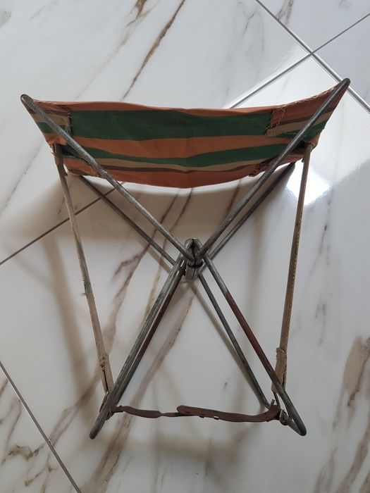 Stołek krzesełko siedzisko wędkarskie ryby PRL