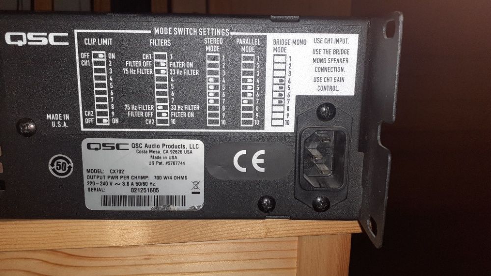 Końcówka mocy QSC CX 702