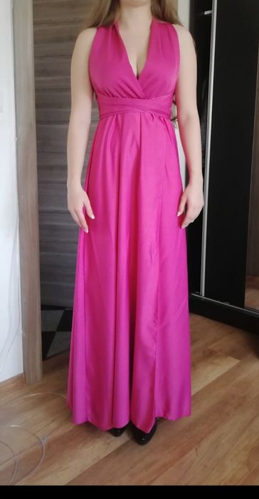 Sukienka różowa maxi 36/38