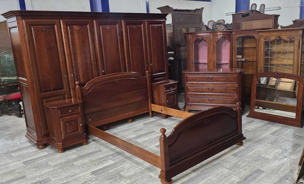 Zestaw / Komplet Mebli Do Sypialni / Szafa / Łóżko / Komoda / Lustro /