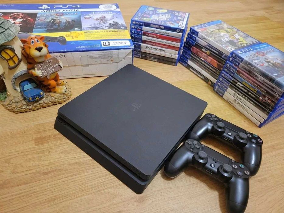 Приставка Sony Playstation 4 Slim 500GB/9 Игр +Онлайн