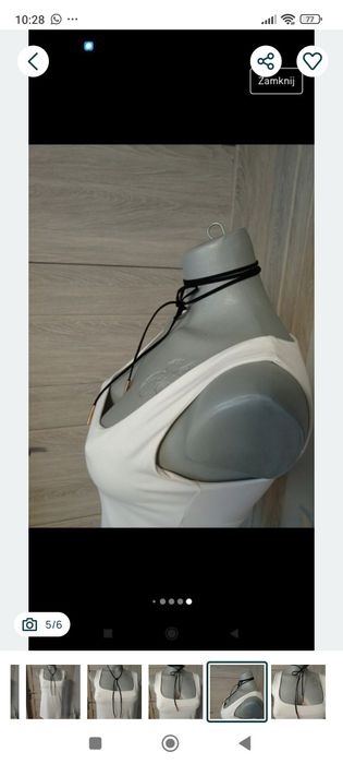 Choker czarny na wiązanie