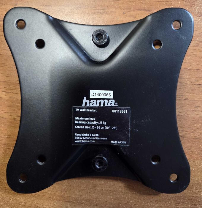 Uchwyt ścienny do monitora do 26'' / 25kg