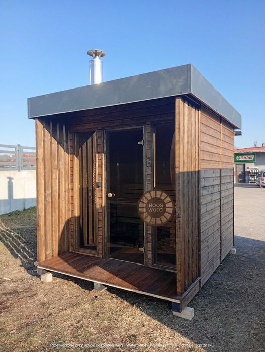 sauna ogrodowa PREMIUM, kwadro