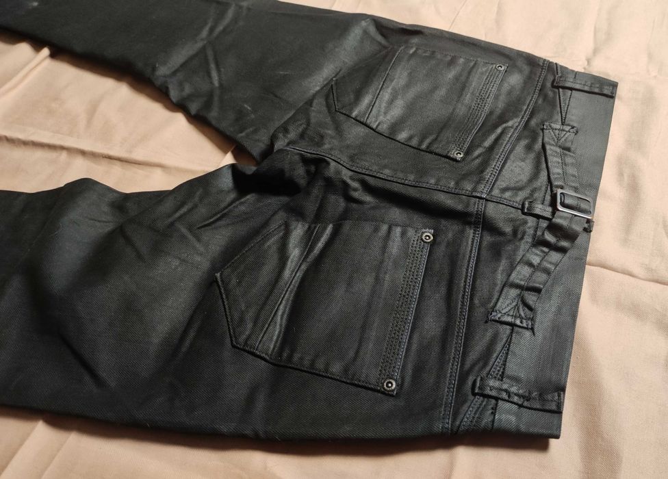 Czarne jeansy Skinny moto • Denim Is Dead • unikatowy model S / M