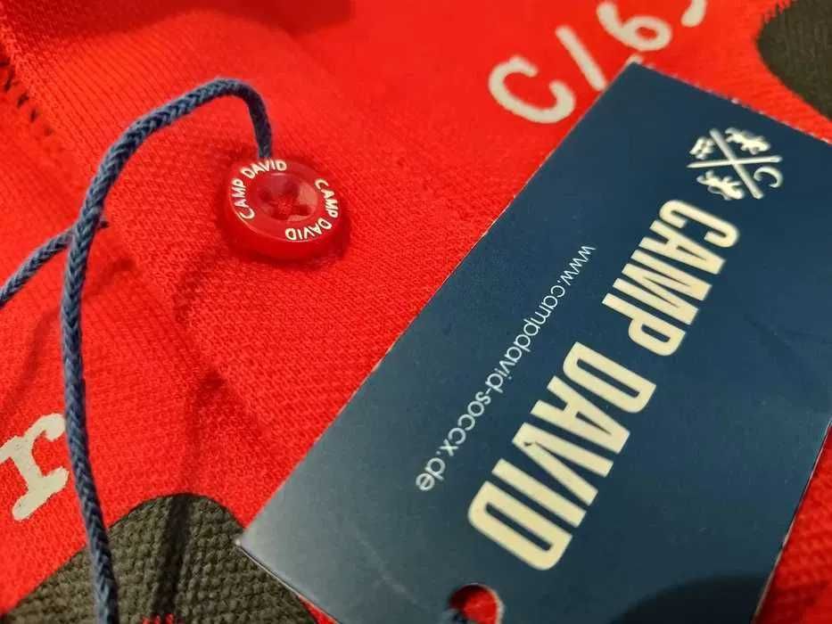 CAMP DAVID - NOWA! z LOGO i Metkami Koszulka Polo Męska rozmiar M/L