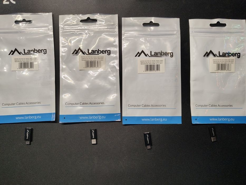 Lanberg Adapter, przejściówka USB C do micro USB/ micro USB do USB C