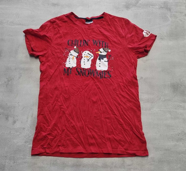 T-shirt L czerwony na święta świąteczny męski koszulka