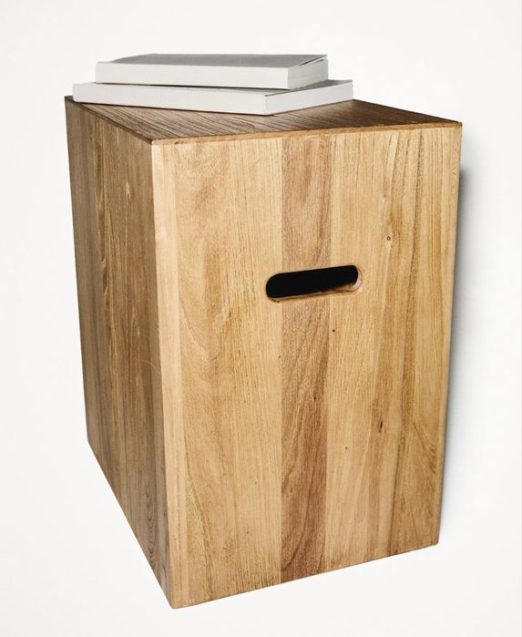 Mesa Auxiliar Cubo Madeira Zara Home NOVO