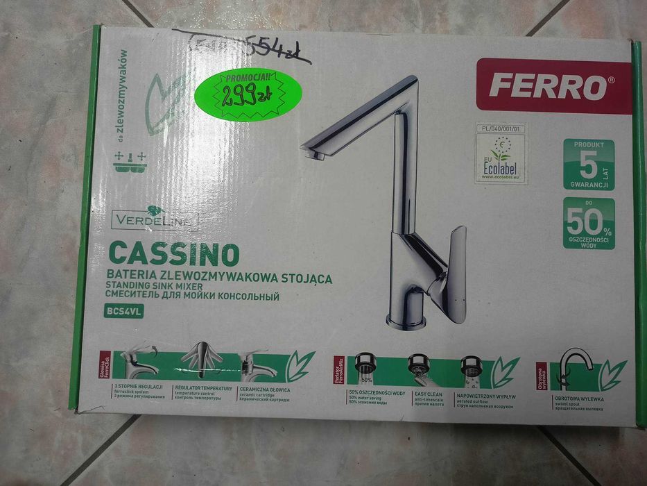 Bateria Zlewozmywakowa Cassini Ferro VerdeLine