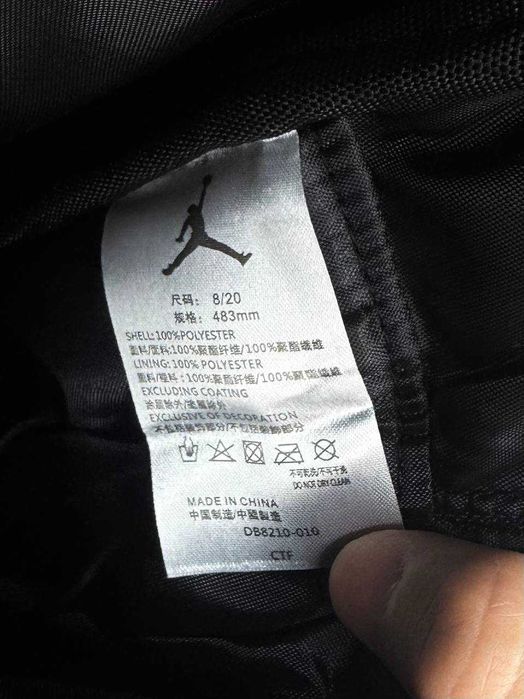 Рюкзак Jordan Monogram, Найк Джордан Монограм чорний, сірий