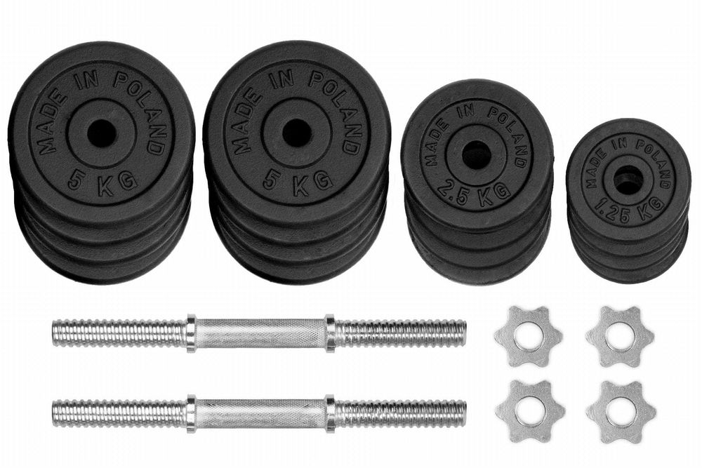 Hantle żeliwne regulowane 2x30kg zestaw 60kg LUB