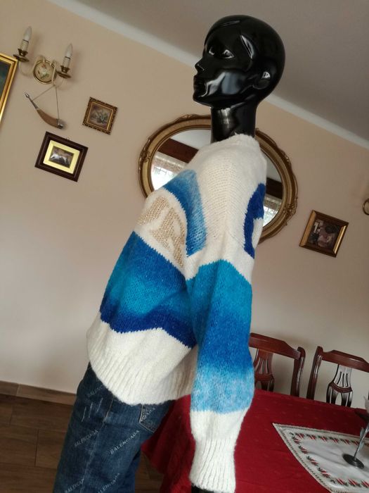 %AZARA by Rose Blu_ITALY_sweter_lazur pasy_AMOUR_uniwersalny - 38/42