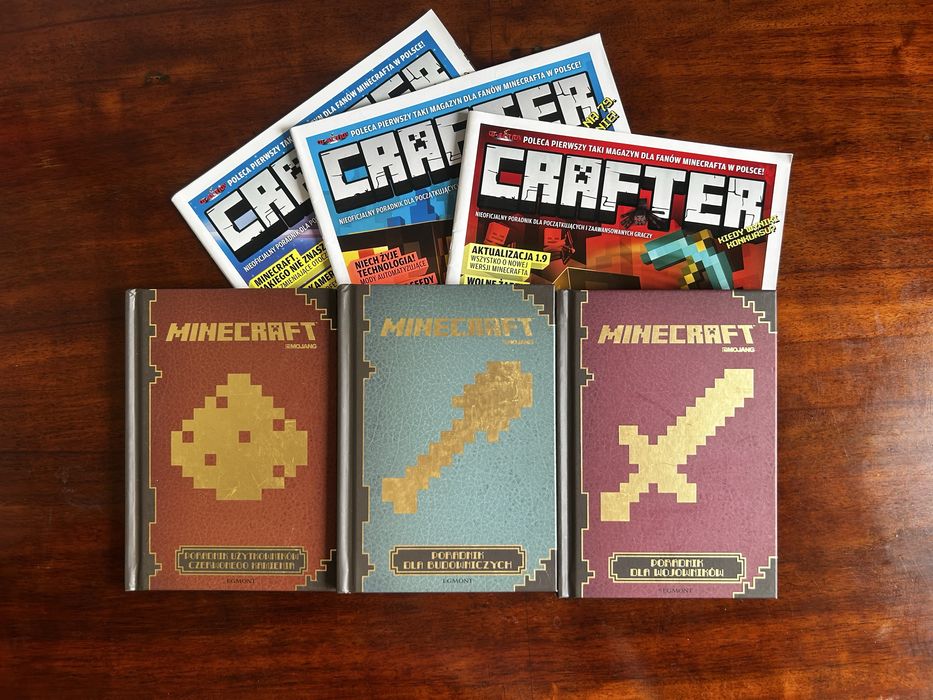 Ksiązki minecraft z seri porandnik dla + 3 gazetki crafter
