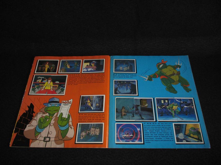 Caderneta Completa Cromos Teenage Mutant Hero Turtles Cromos Panini Peça de Colecção