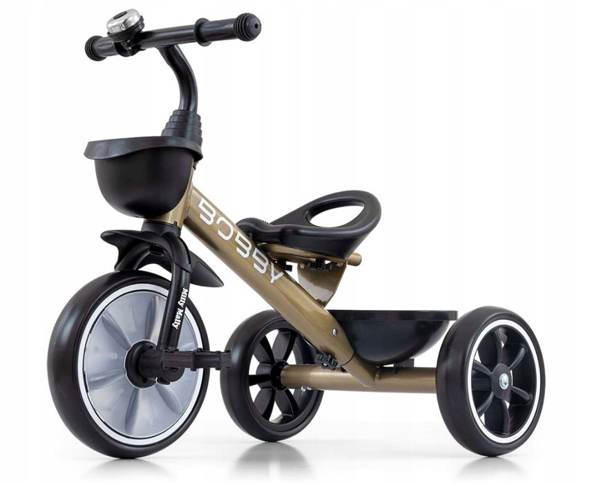 Rowerek Trójkołowy dziecięcy biegowy +2 lata Milly Mally Bobby ZŁOTY