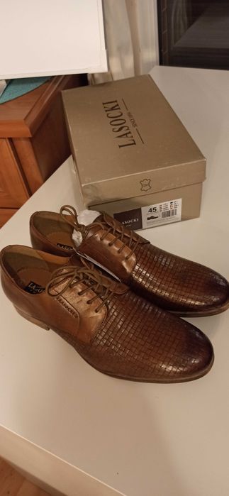Skórzane buty Lasocki 45 nowe brązowe