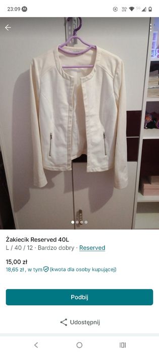 Żakiecik damski r 40L Reserved