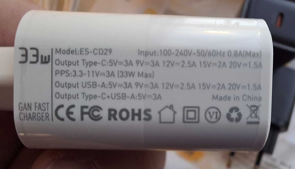 Зарядное устройство для телефона Essager GaN 20W 30W 33W