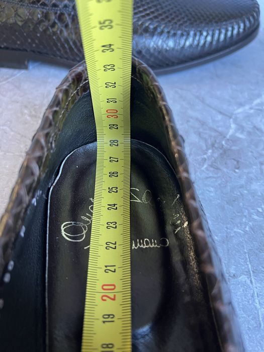 Santoni туфли мужские кожа питона 41.5