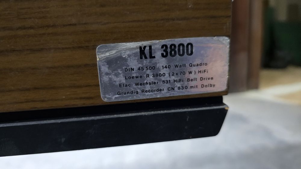 Sistema Hi-Fi Vintage Rosita KL 3800 com colunas – gira-discos