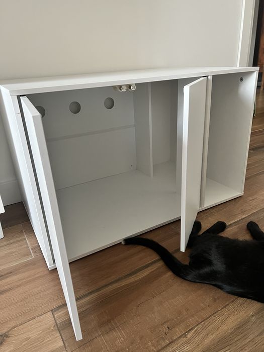 Móvel WC para gatos, branco, NOVO (montado, nunca usado)