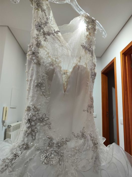 Vestido noiva Micaela Oliveira  c/véu e saiote
