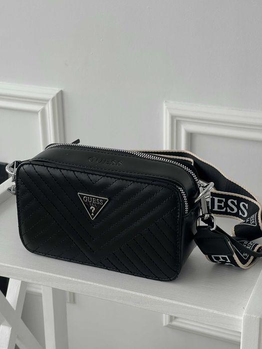 Сумка женская Guess кросс боди Гесс через плечо черная , бежевая белая