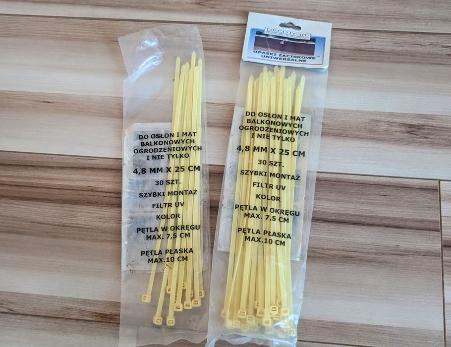 Opaski zaciskowe trytytki dekoracyjne kremowe