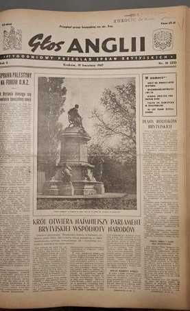 Głos Anglii 1946, 1947,  kompletne roczniki