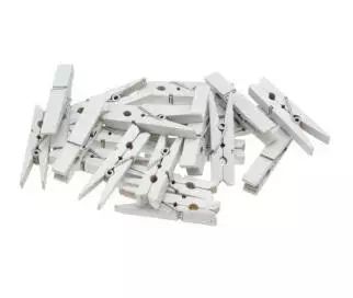 Klamerki białe 3,5cm 20szt. Brewis. Nowy Produkt