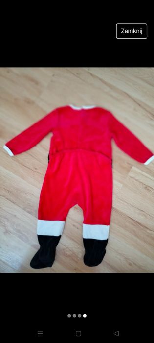 Świąteczny pajac welurowy