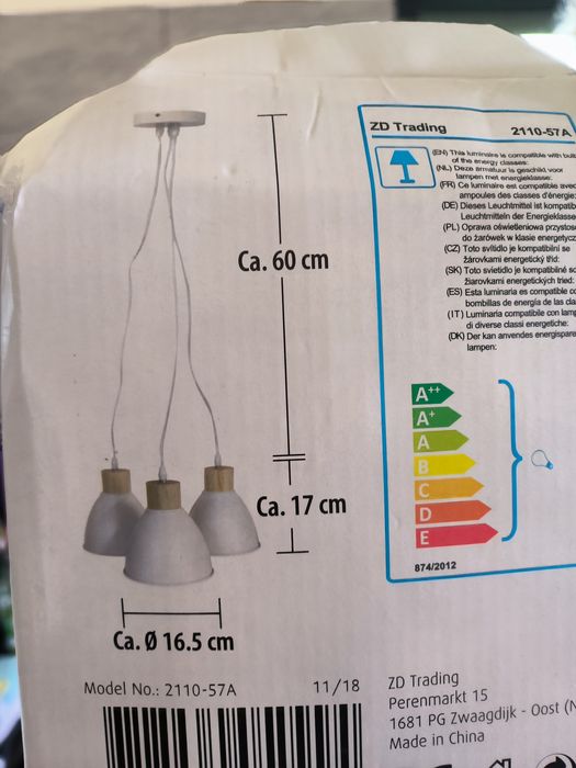 Lampa wisząca . Wysyłka.
