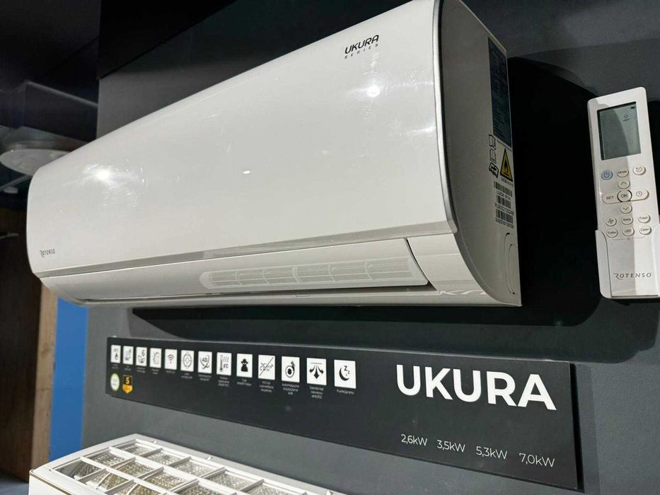 Klimatyzator ROTENSO Ukura 3,5 kW z Montażem. Grzanie ok 50m2 do -20°C
