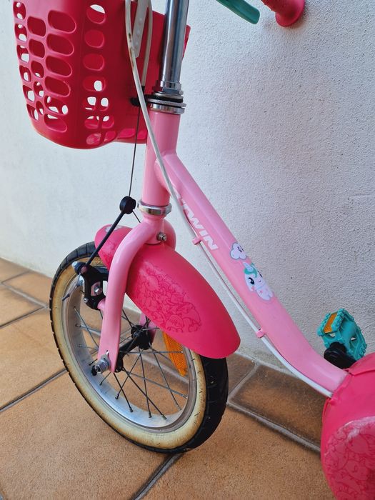 Bicicleta Btwin cor-de-rosa roda 14''