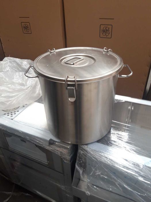 Кастрюля з ручками та кришкою на клямках (360х360мм.), 36 л нержавійка