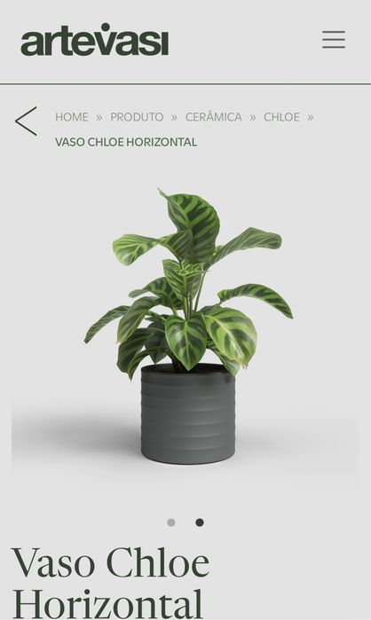 Vaso cerâmica cinzento | Artevasi