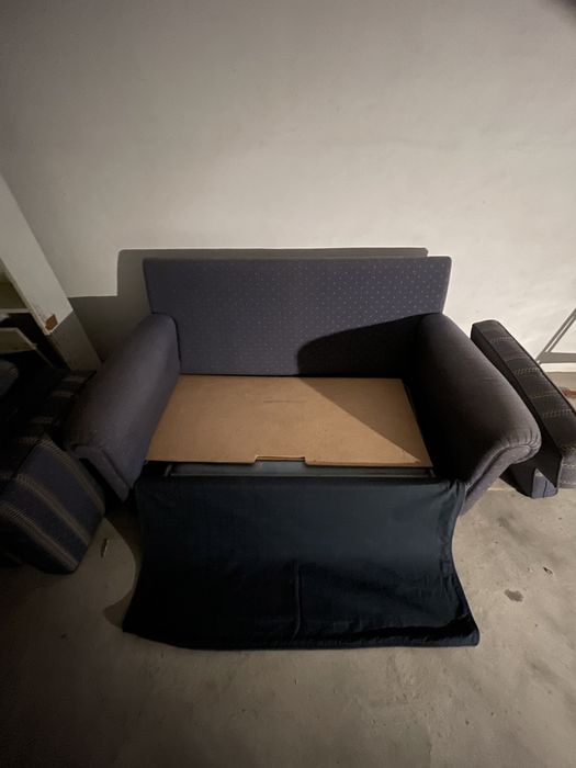 Sofá-Poltrona restaurado, 2 lugares com cama